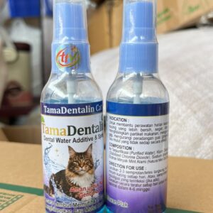 Tama Dentalin Cat 60ml spray, menghilangkan Bau Mulut kucing
